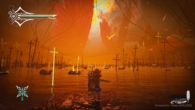 Stonemachia z v�s sprav� urputne bojuj�cu �achov� fig�rku 