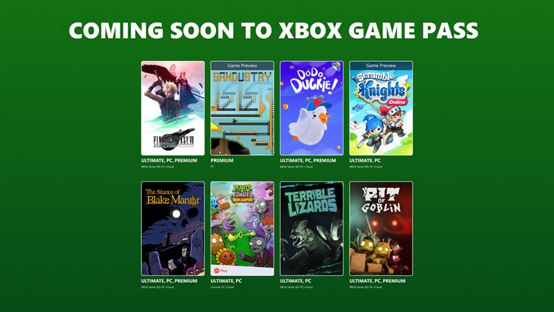 Nov� Game Pass hry vedie Final Fantasy VII Remake Intergrade