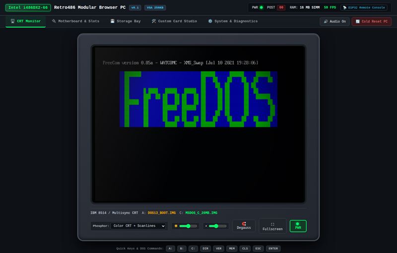 V�voj�r pretvoril cel� Intel 486 po��ta� v prehliada�i, be�� kompletne v JavaScripte