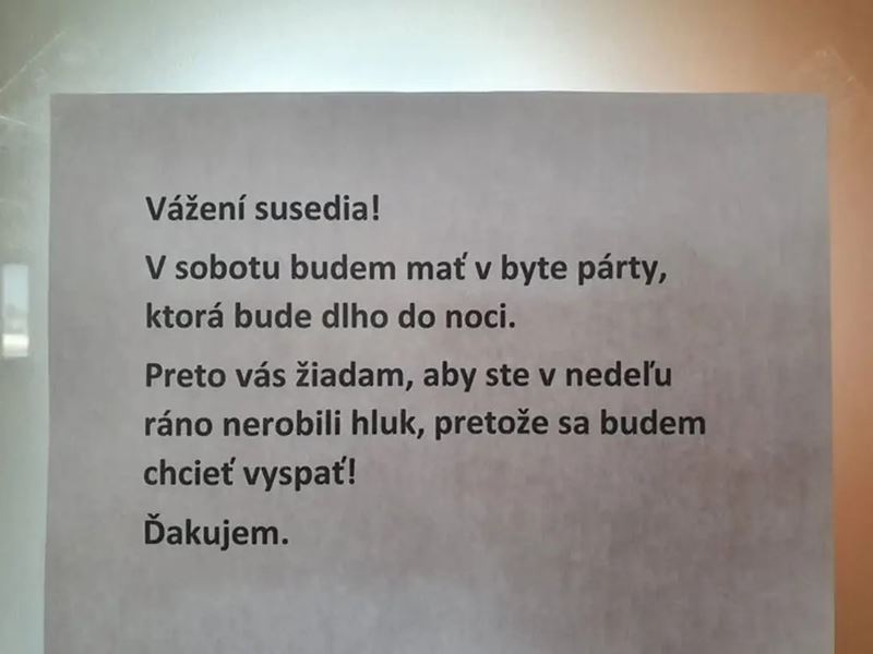 Tak popros�m dodr�iavajte to...