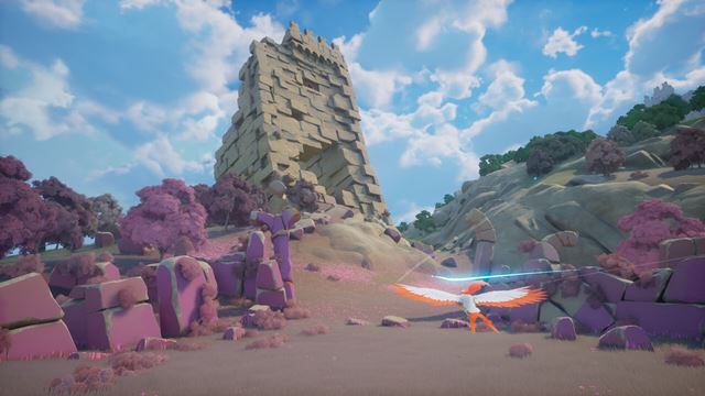 StoneFeather s�ubuje let na vt���ch kr�dlach pri h�adan� vetra 