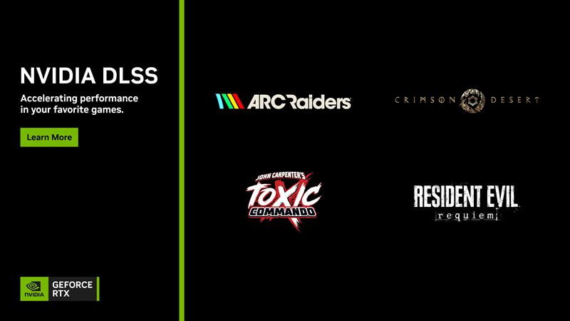 NVIDIA roz�iruje RTX a DLSS 4 do titulov Resident Evil Requiem, Crimson Desert a Toxic Commando