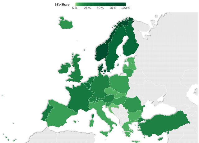 Podiel elektromobilov v Európe a na Slovensku stúpa 