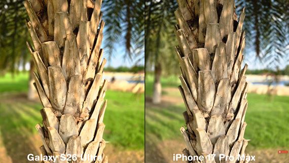 Porovnanie kamier Galaxy S26 Ultra s iPhone a aj S25 Ultra