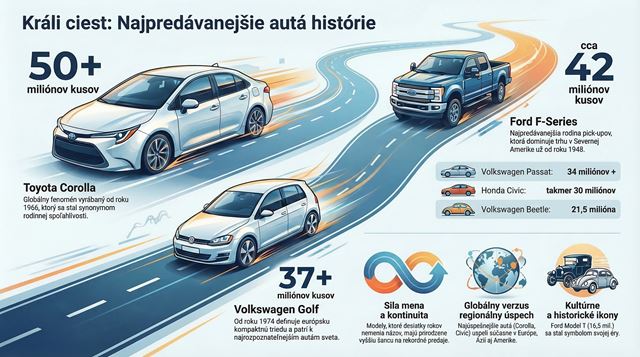 Ktoré autá sa predali najviac v histórii? Tieto modely držia rekordy 