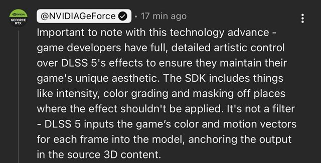 DLSS 5 zachov� umeleck� �t�l autorov, sami si vyber�, �o a ako zapracuj� 