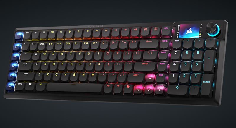 Corsair priniesol Vanguard Air 99 wireless kl�vesnicu s LCD displejom a OPX switchmi