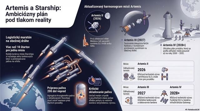 Starship mešká, NASA čaká a program cesty na Mesiac stojí 