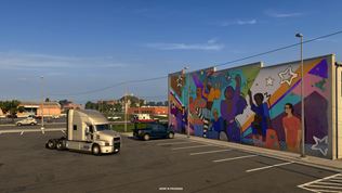 American Truck Simulator: Illinois DLC ukazuje umenie na sten�ch miest 