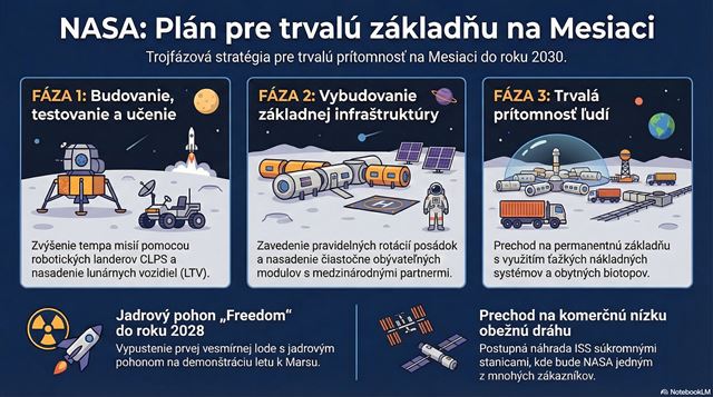 NASA priblížila plány mesačných letov a mesačnej základne 
