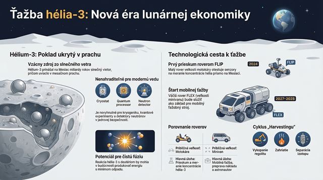 Už dve firmy pripravujú harvestre na ťažbu Helia 3 na Mesiaci 