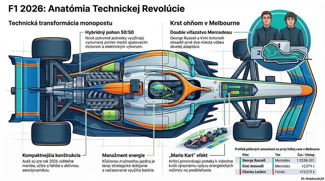 Veľká cena Austrálie otvorila novú éru F1 s väčším dôrazom na elektrický pohon, prvú výhru si pripísal George Russell 