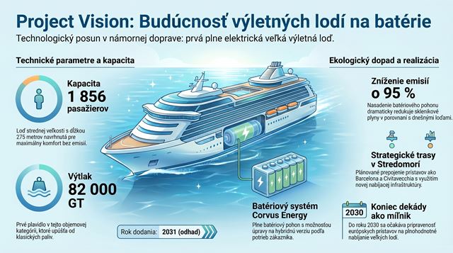 Aj lode prechádzajú na batérie, Meyer Werft ukázal víziu plne elektrickej výletnej lode 
