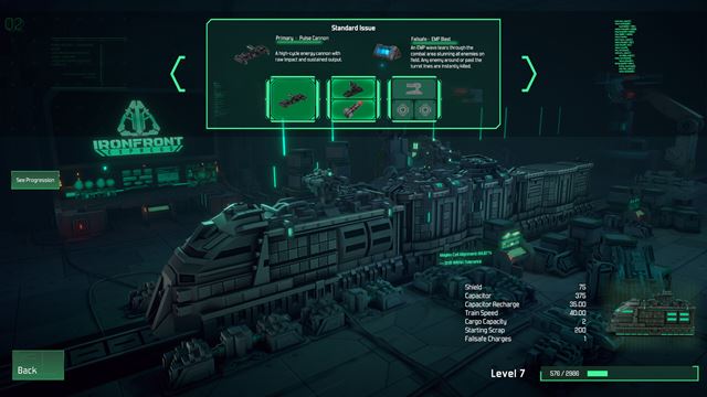 Ironfront Express po�le proti nepriate�skej AI a strojom obrnen� vlak 