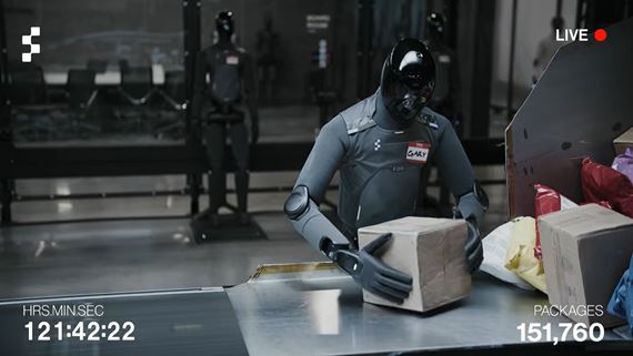 Figure livestreamuje prácu svojho robota na pošte