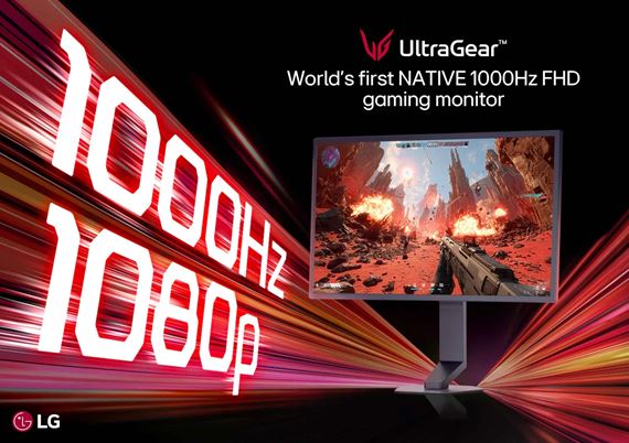 LG UltraGear 25G590B bude prvý herný monitor s natívnym 1000 Hz refreshom a IPS panelom