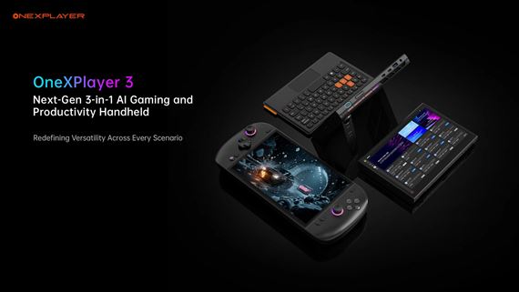 OneXPlayer 3 je ďalší handheld s novým Intel procesorom, presnejšie je to 3-in-1 zariadenie