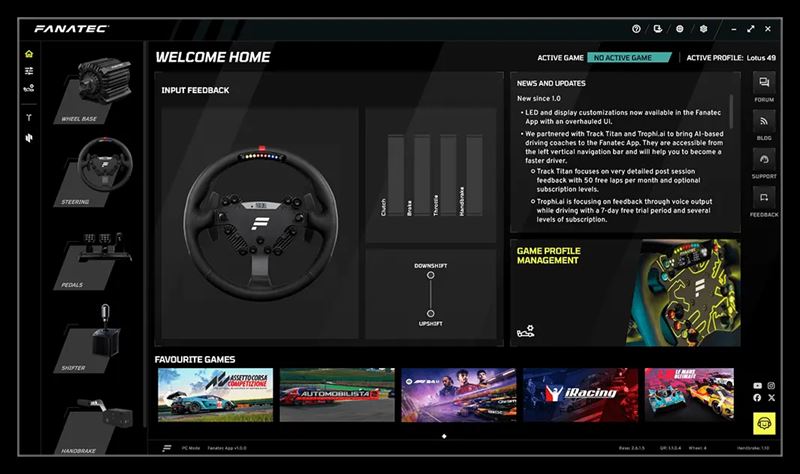 Fanatec vydal update, ktor�m zvy�uje v�kon direct drive volantov
