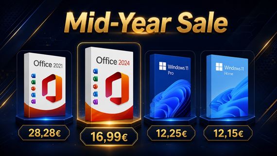 Najlepšie ponuky softvéru: MS Office 2024 za 16,99 € a Windows 11 Pro za 12,25 €