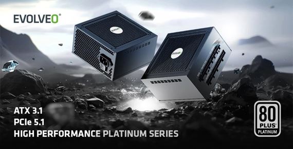 EVOLVEO rozširuje ponuku zdrojov, model P1200 prináša 1200 W výkon a Platinum certifikáciu