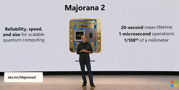 Microsoft predstavil kvantový procesor Majorana 2