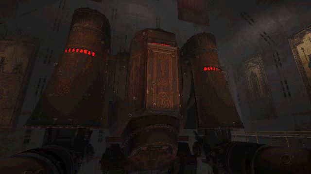 Engine of Sin v�s zatvor� do obrovsk�ho mecha, s ktor�m �el�te mon�tr�m 