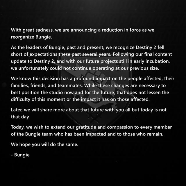 Sony potvrdilo ve�k� prep���anie v Bungie, zasiahne Destiny t�m a aj Marathon 