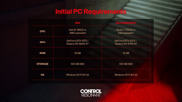 PC po�iadavky Control Resonant nebud� a� tak� krvav� 