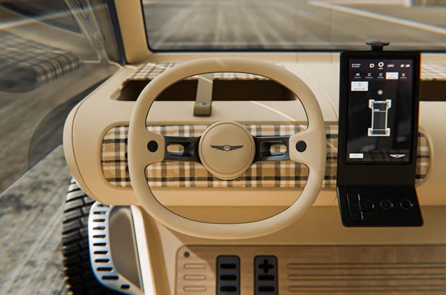 Genesis ukázal luxusnú elektrickú buggy so štyrmi motormi. Dokáže jazdiť aj bokom 