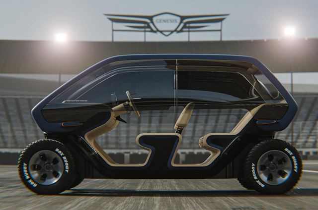 Genesis ukázal luxusnú elektrickú buggy so štyrmi motormi. Dokáže jazdiť aj bokom 