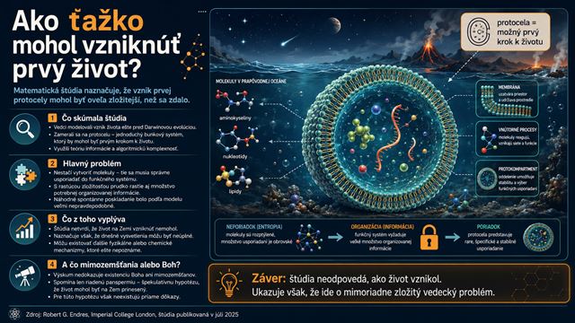 Nová matematická štúdia poukazuje na problém vzniku prvého života 