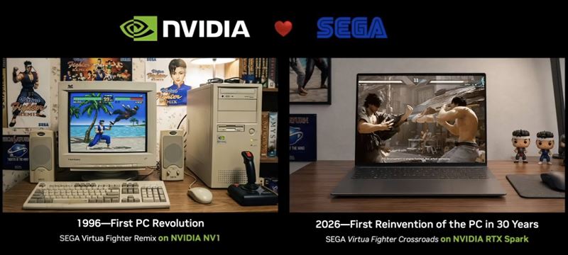 SEGA prinesie svoje hry na po��ta�e s NVIDIA RTX Spark, prv� pr�de Virtua Fighter Crossroads
