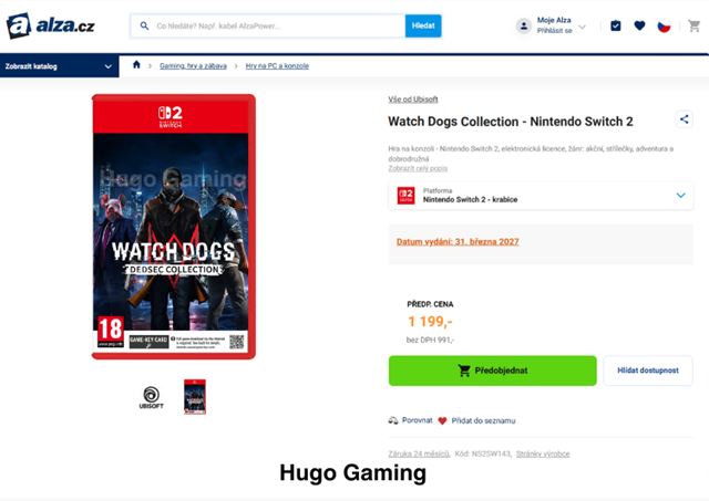 Watch Dogs DedSec Collection sa mo�no chyst� na Nintendo Switch 2 