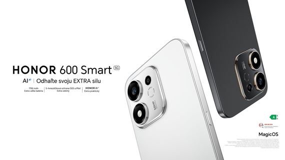 HONOR 600 Smart 5G stavia na odolnosti, 7700 mAh bat�rii a samostatnom AI tla�idle