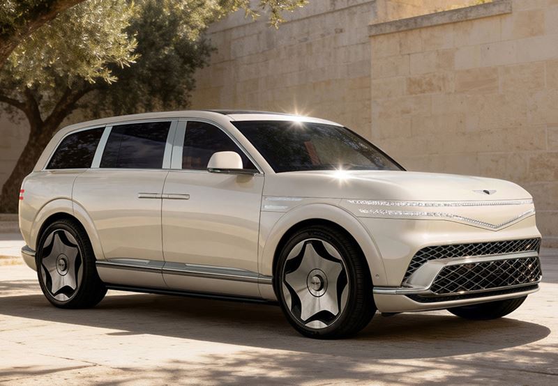 Genesis odhalil luxusné elektrické GV90, má 123,5 kWh batériu a dvere bez stredového stĺpika