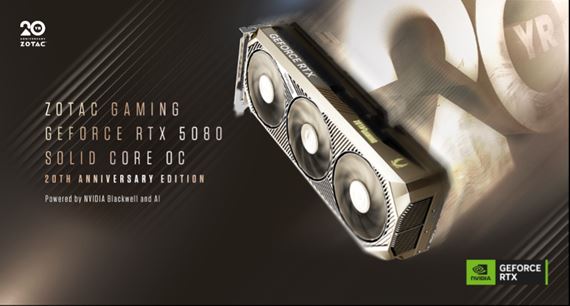 ZOTAC oslavuje 20 rokov špeciálnou edíciou GeForce RTX 5080