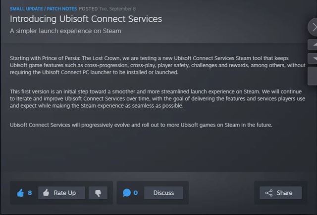 Ubisoft tests launching games from Steam without Ubisoft Connect launcher, with Prince of Persia: The Lost Crown first 