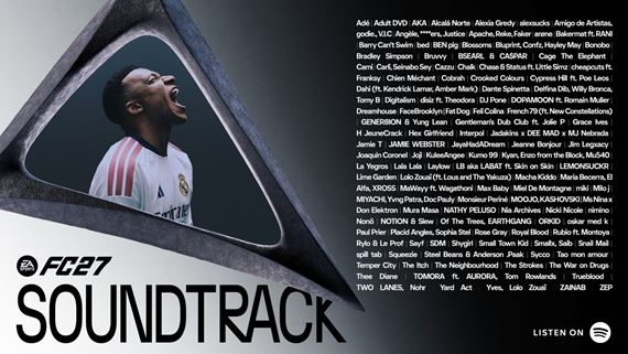 EA SPORTS FC 27 má soundtrack so 120 skladbami od interpretov z 36 krajín