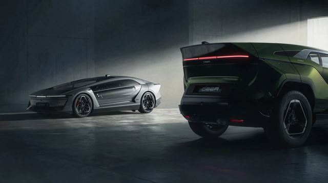 Saudská Arábia predstavila prvé elektromobily značky Ceer, sedan a SUV EXOBOT s výkonom 850 koní 