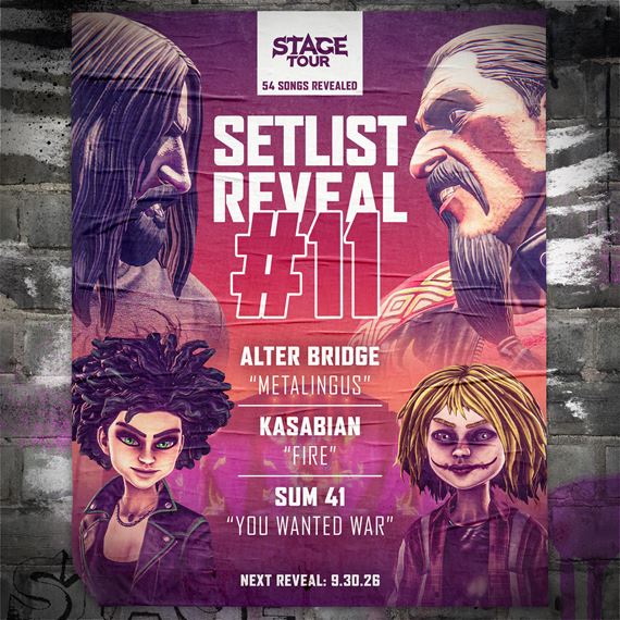 Stage Tour pridáva Alter Bridge, Kasabian a Sum 41, setlist už má 54 skladieb