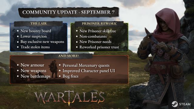 Wartales dost�va ve�k� Community Update 7 s nov�m �krytom pre zlo�incov 