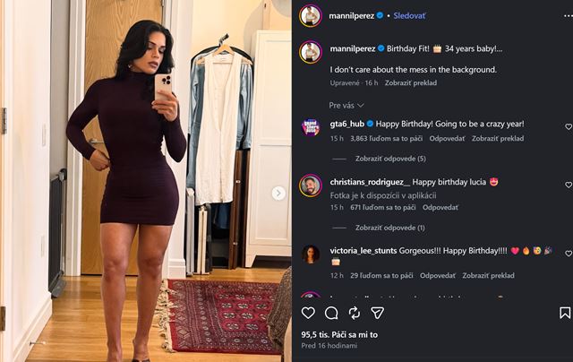 Predstavite�ka Lucie z GTA VI pr�ve oslavuje 34 rokov, na Instagram sa u� vr�tila 