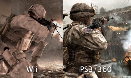 Modern Warfare Xbox360/PS3 vs Wii