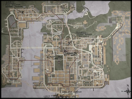 Mapa Mafia II mesta