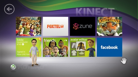 Kinect Xbox360 Dashboard