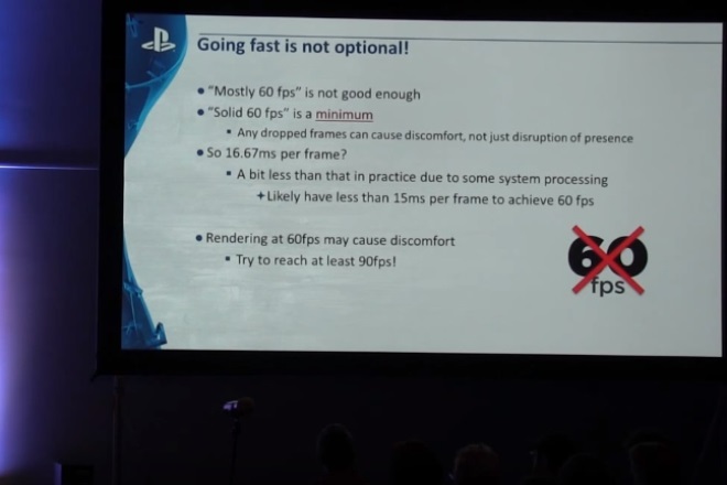 Sony: PlayStation VR potrebuje 90 fps, 60 je absoltne minimum