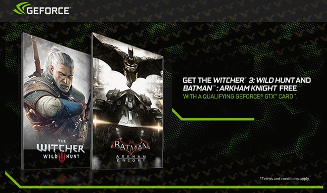 K Nvidia kartm dostanete zadarmo Witcher 3 a aj Batman Arkham Knight