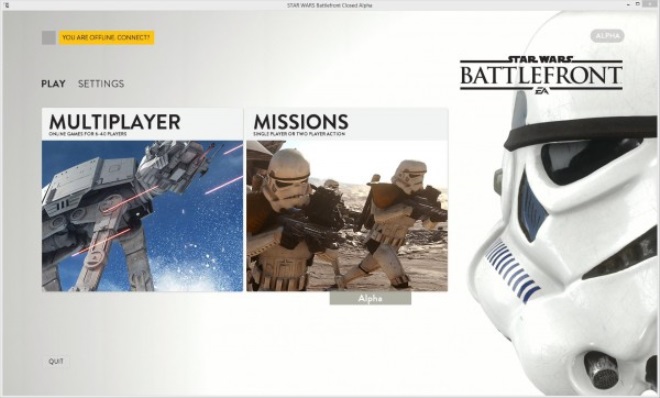 Klient pre uzatvoren alphu Star Wars Battlefront unikol na internet a odhauje prv detaily