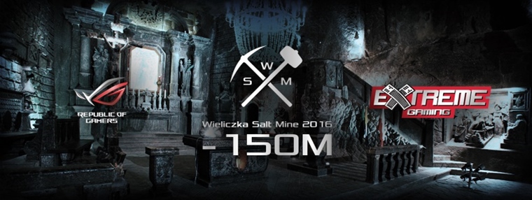 Asus ROG Extreme Gaming V v sonej bani Wieliczka je Live