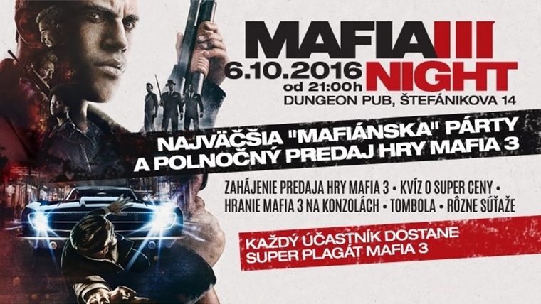 MAFIA NIGHT  mafinska prty roka a polnon predaj v Bratislave!